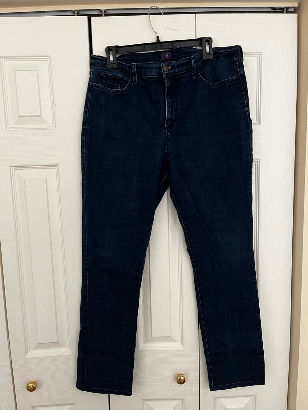 NYDJ Women's Straight Leg Dark Indigo Jeans